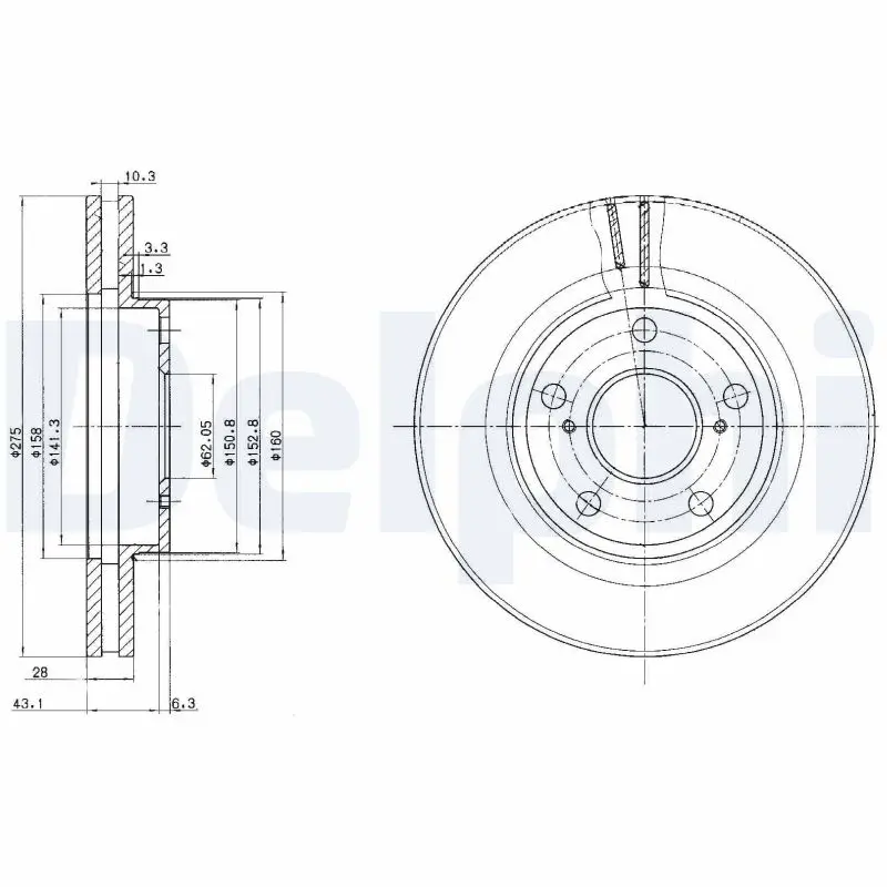 Brzdový kotouč DELPHI BG2782