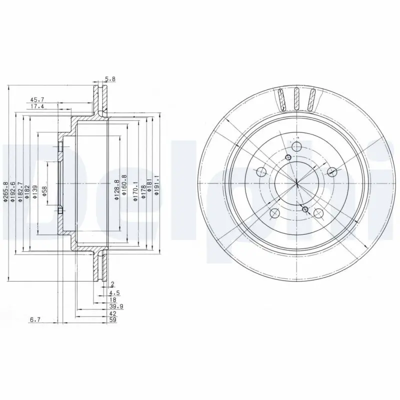 Brzdový kotouč DELPHI BG3154