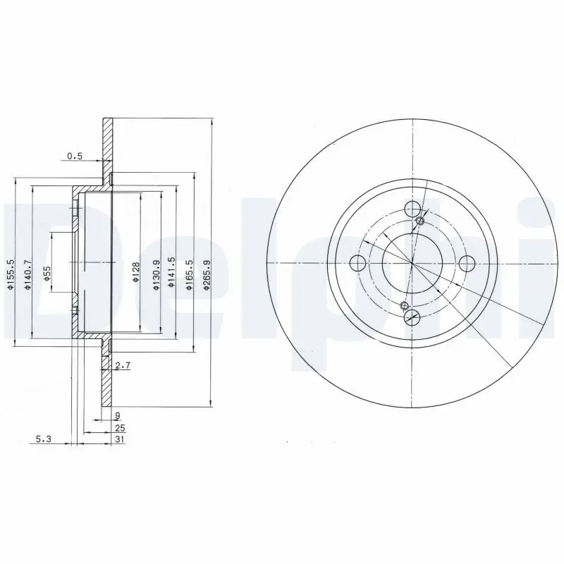 Brzdový kotouč DELPHI BG3186