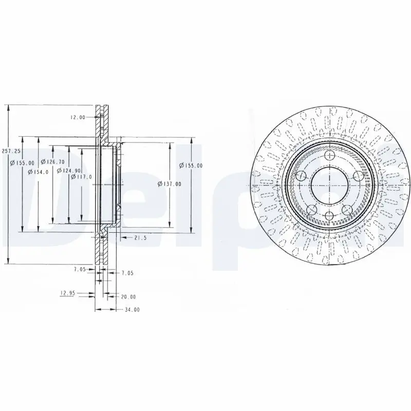 Brzdový kotouč DELPHI BG3222