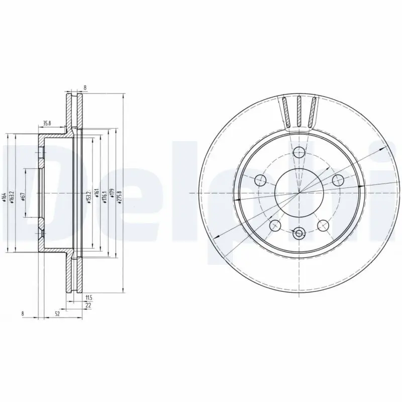 Brzdový kotouč DELPHI BG3296