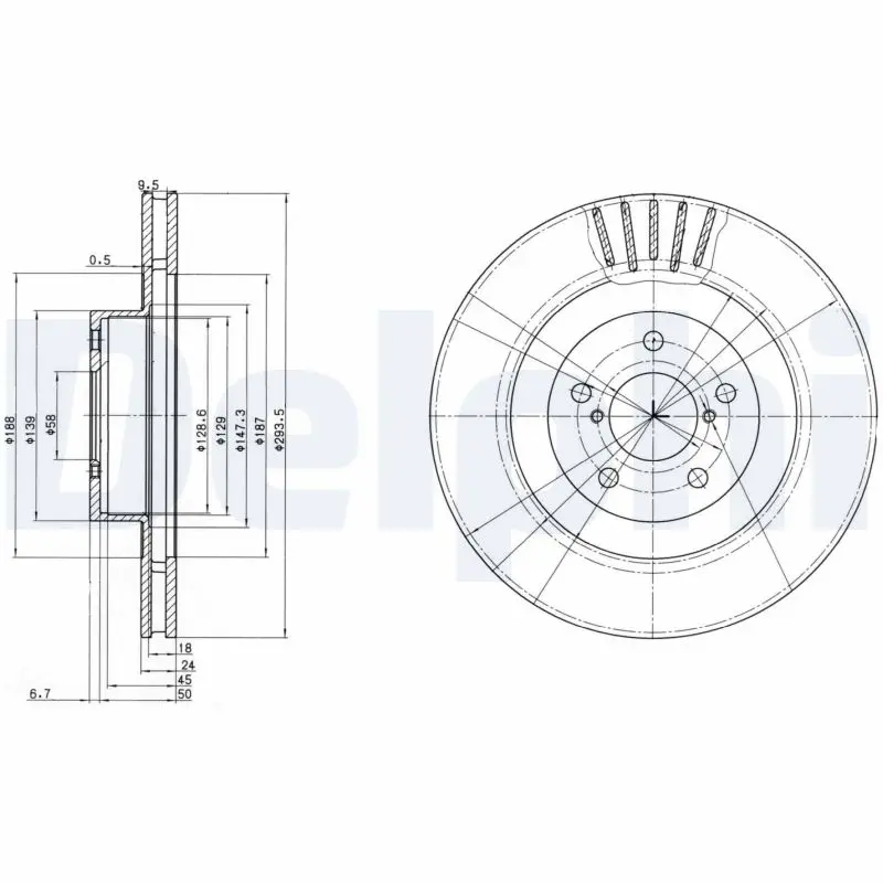 Brzdový kotouč DELPHI BG3413