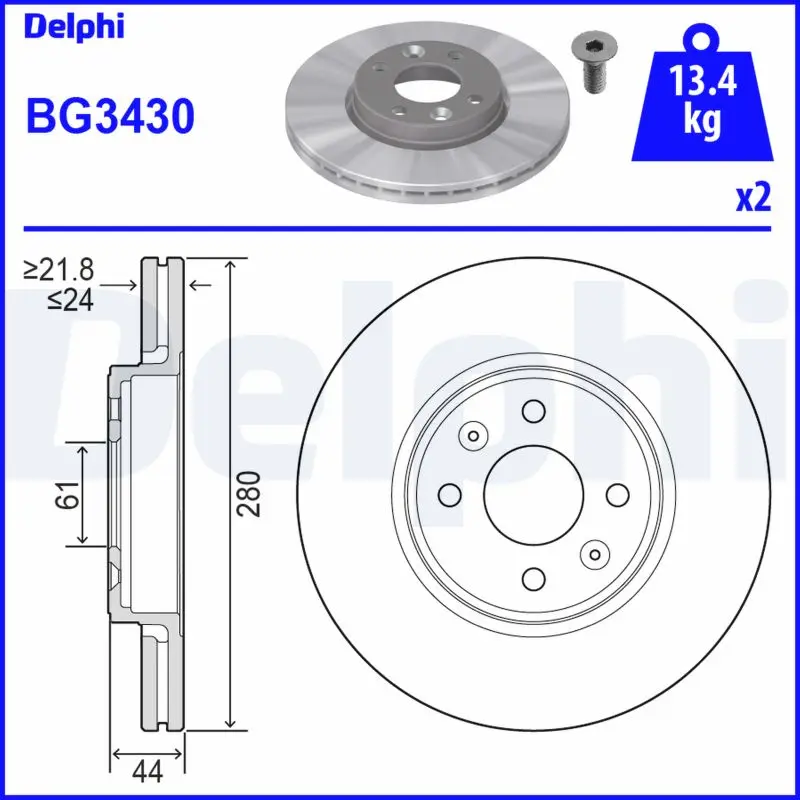 Brzdový kotouč DELPHI BG3430
