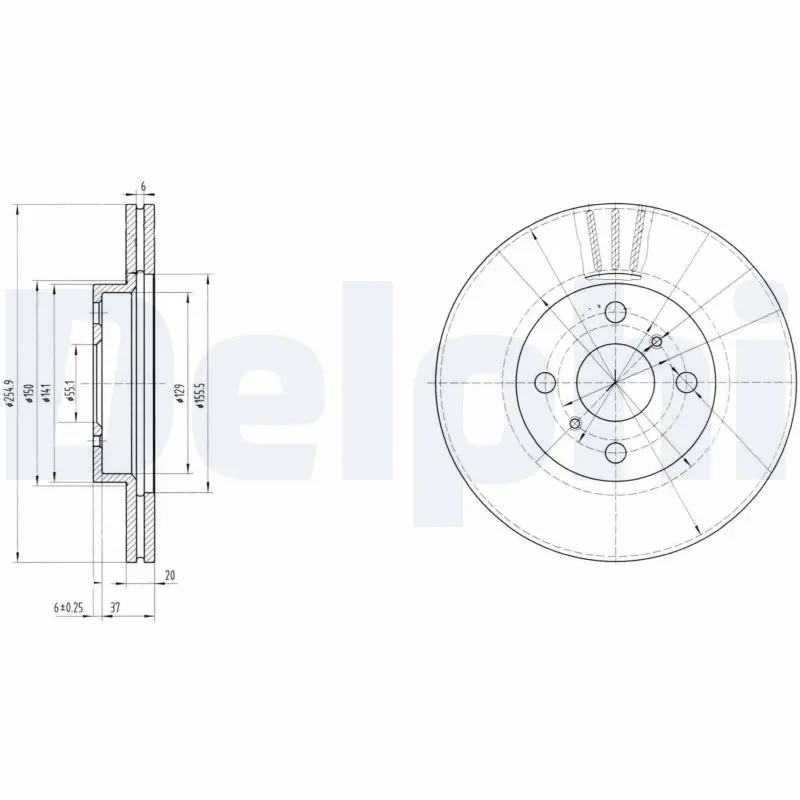 Brzdový kotouč DELPHI BG3520