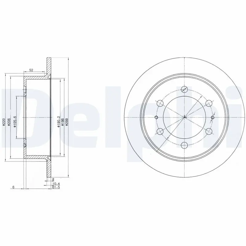 Brzdový kotouč DELPHI BG3522
