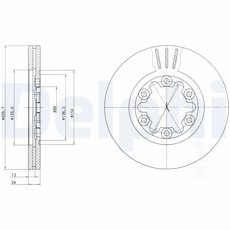 Brzdový kotouč DELPHI BG3559