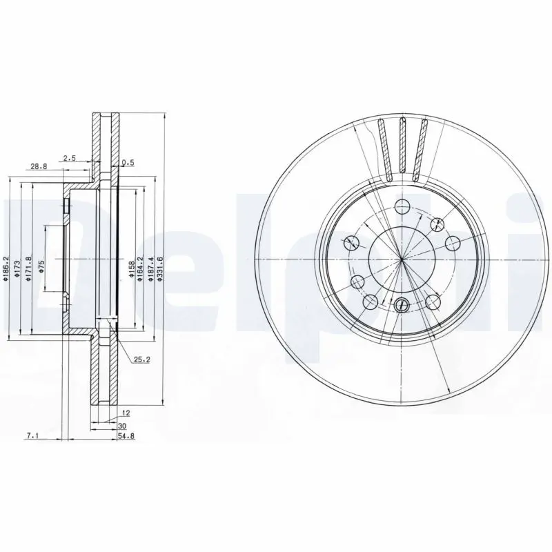 DELPHI Brzdový kotouč BG3628