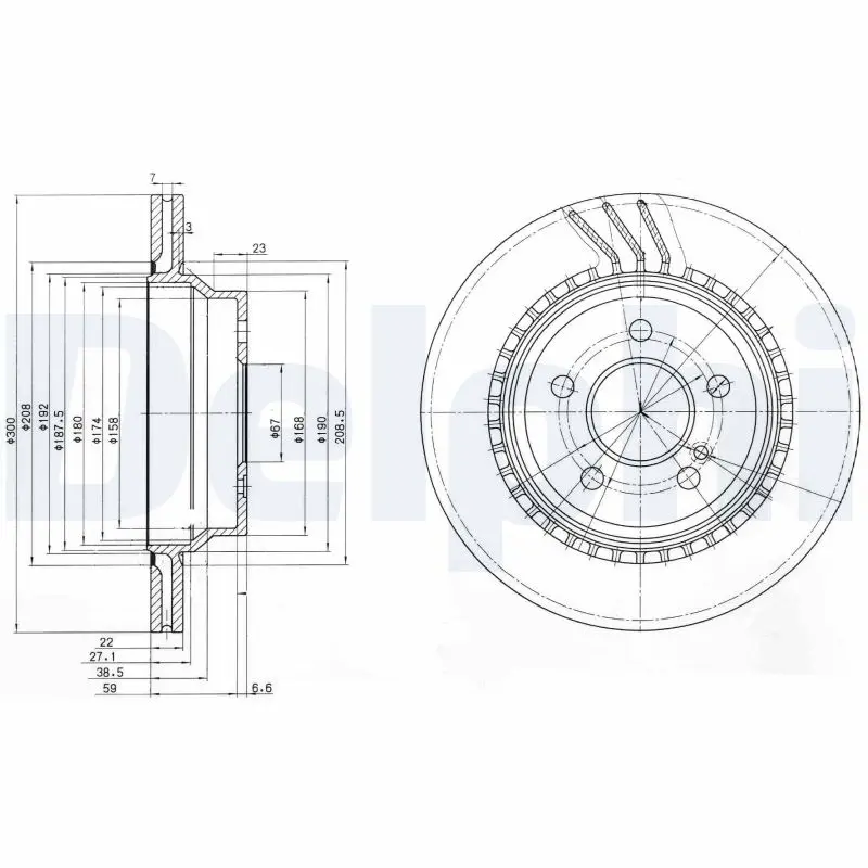 Brzdový kotouč DELPHI BG3758