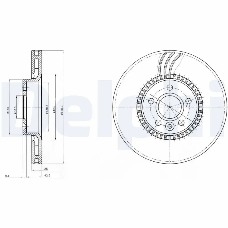 Brzdový kotouč DELPHI BG3784