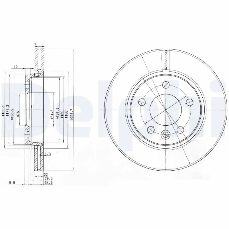Brzdový kotouč DELPHI BG3893