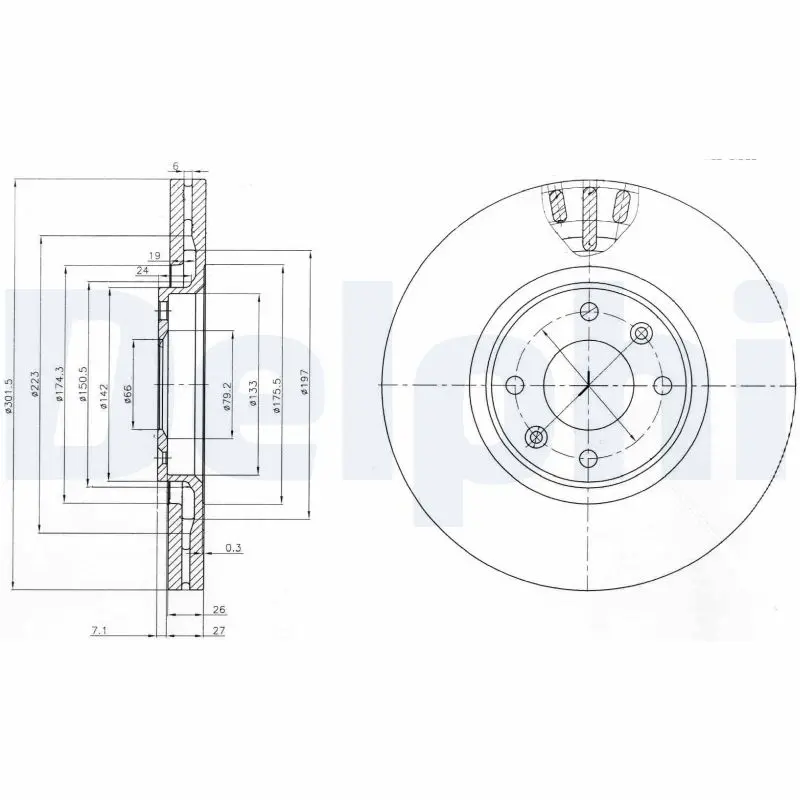 Brzdový kotouč DELPHI BG4002