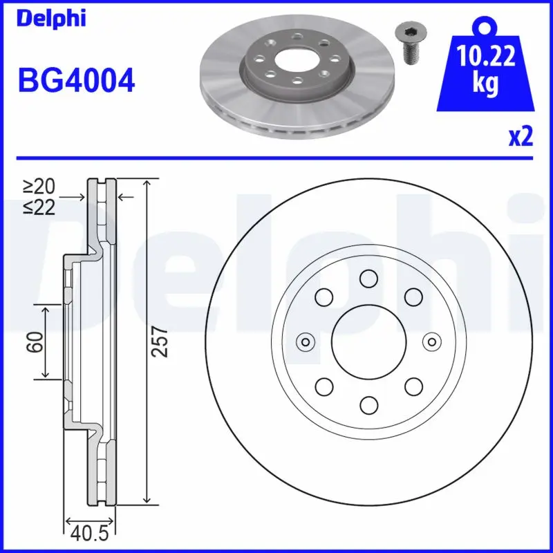 Brzdový kotouč DELPHI BG4004