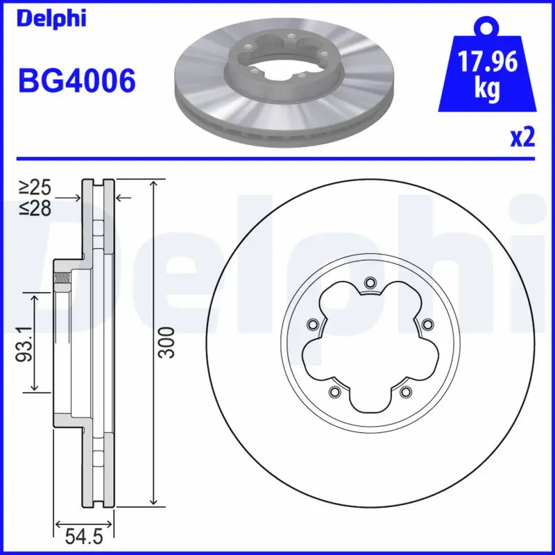 Brzdový kotouč DELPHI BG4006