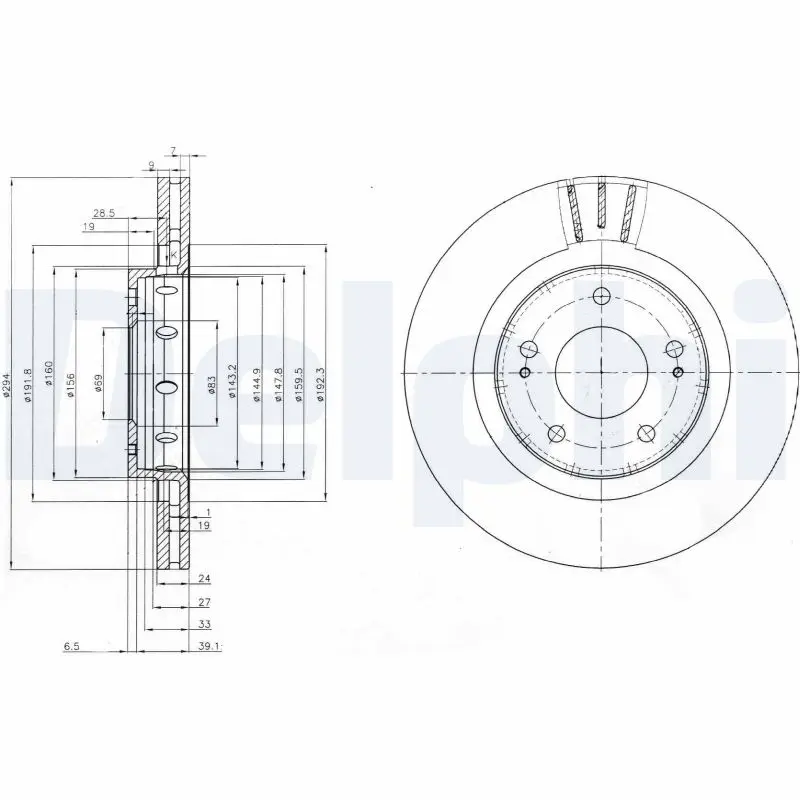 DELPHI Brzdový kotouč BG4038C