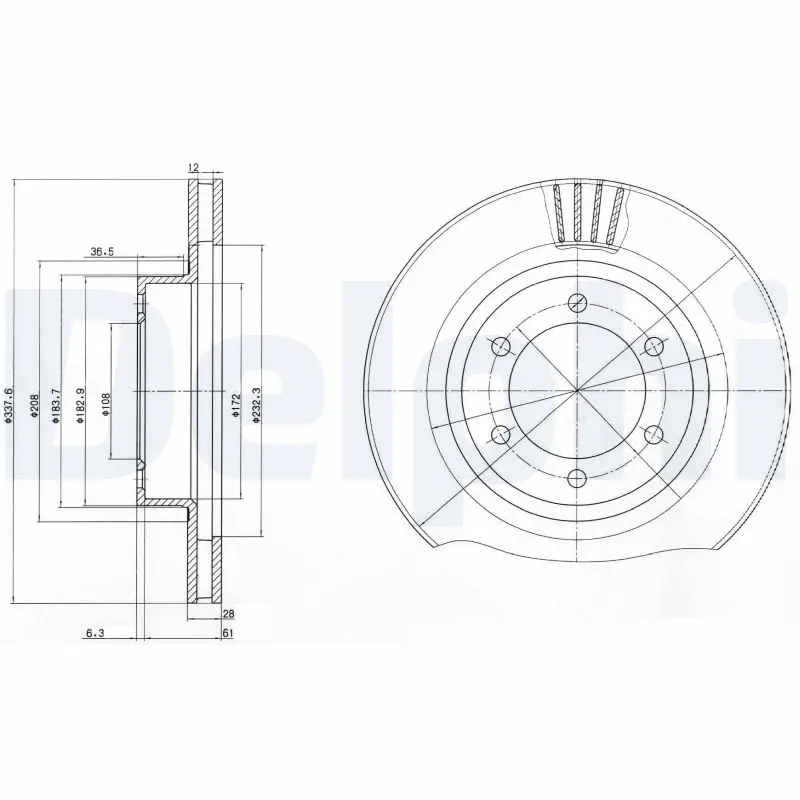 DELPHI Brzdový kotouč BG4052