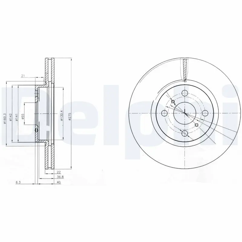 Brzdový kotouč DELPHI BG4054