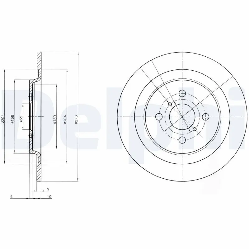 DELPHI Brzdový kotouč BG4076