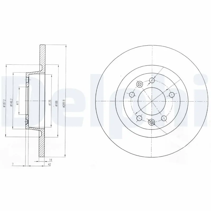 Brzdový kotouč DELPHI BG4085