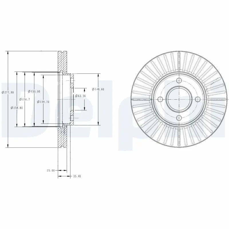 Brzdový kotouč DELPHI BG4117