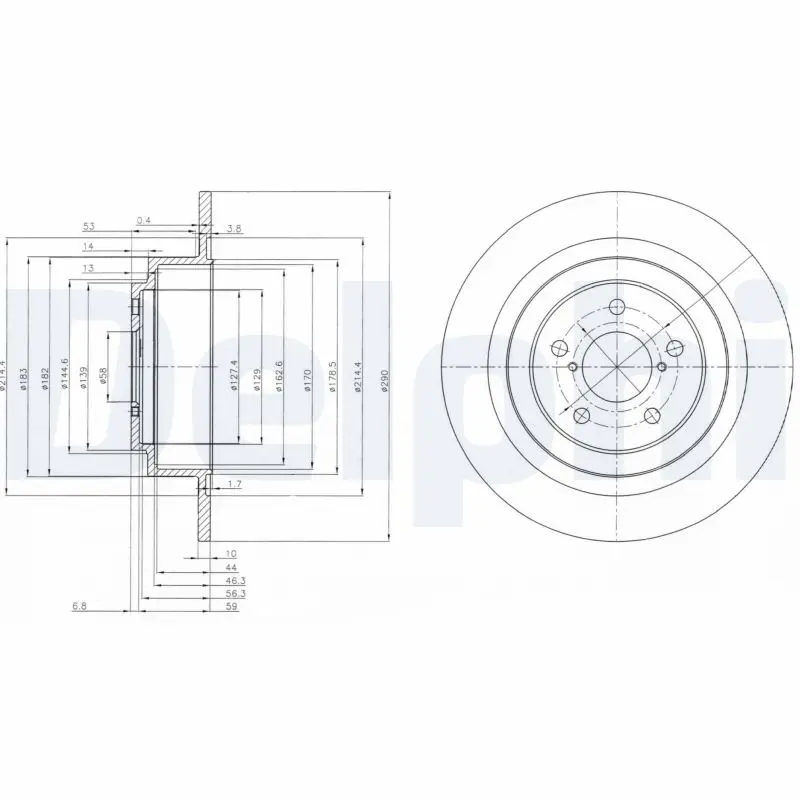Brzdový kotouč DELPHI BG4154