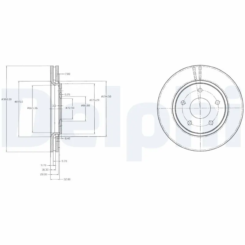 Brzdový kotouč DELPHI BG4212