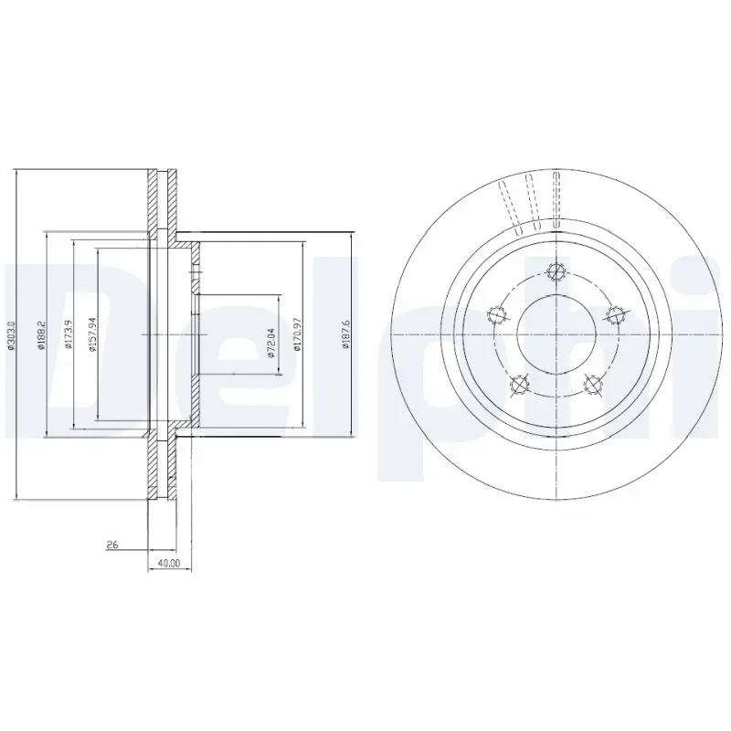 Brzdový kotouč DELPHI BG4240C