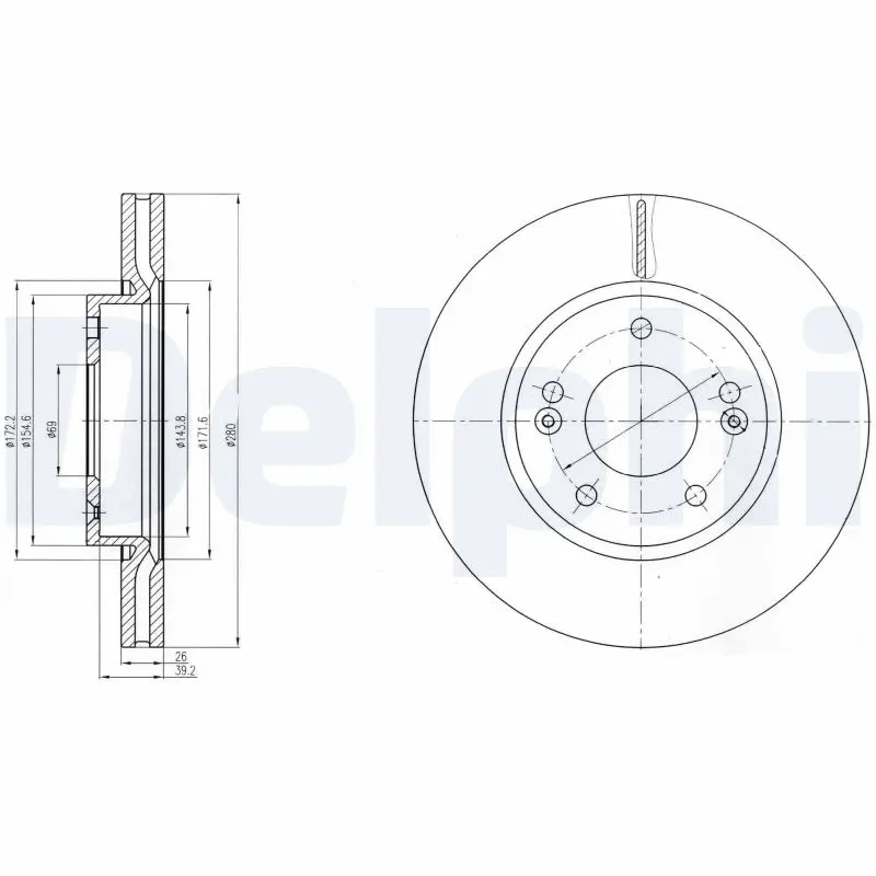 Brzdový kotouč DELPHI BG4281C