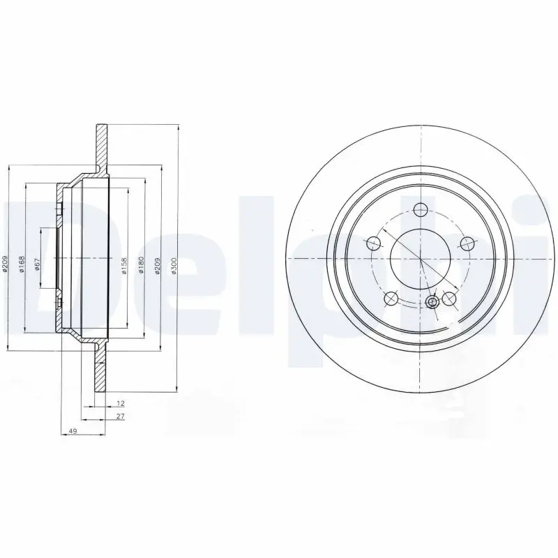 DELPHI Brzdový kotouč BG4298C