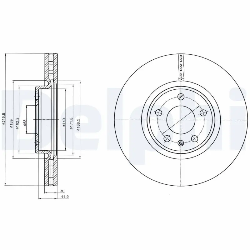 Brzdový kotouč DELPHI BG4346C