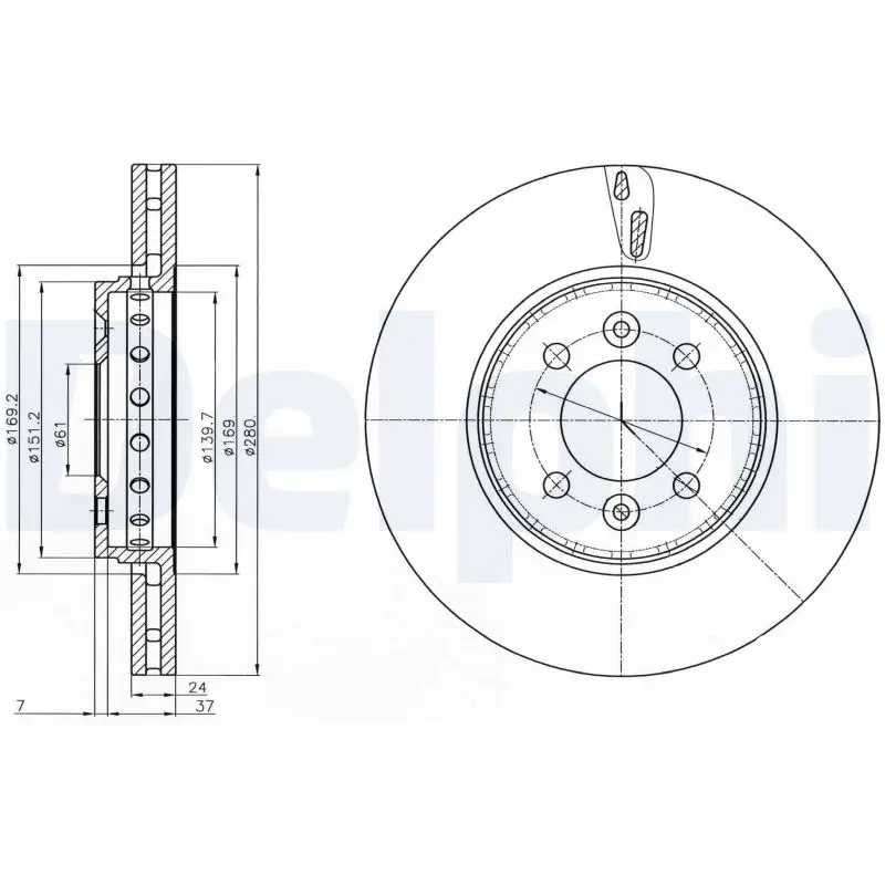 DELPHI Brzdový kotouč BG4536C