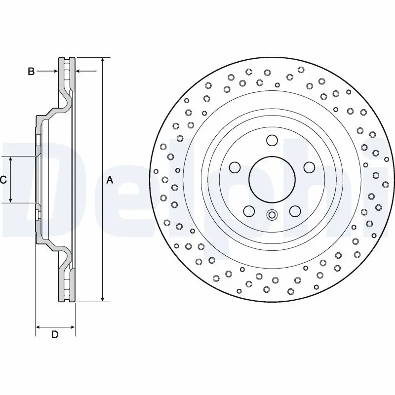 DELPHI Brzdový kotouč BG4699C