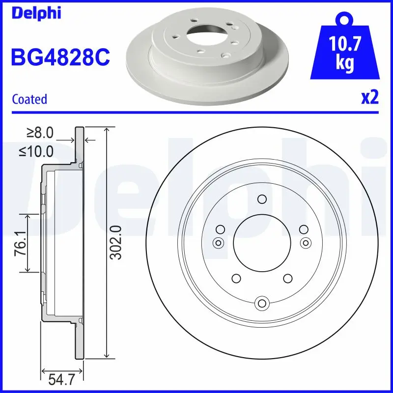 Brzdový kotouč DELPHI BG4828C