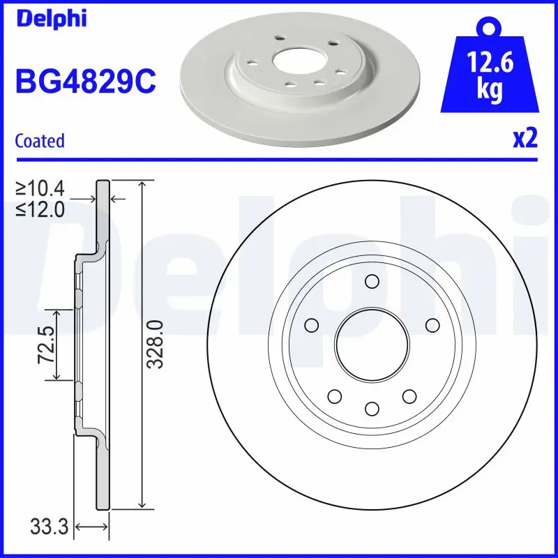 Brzdový kotouč DELPHI BG4829C