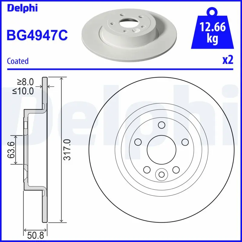 Brzdový kotouč DELPHI BG4947C