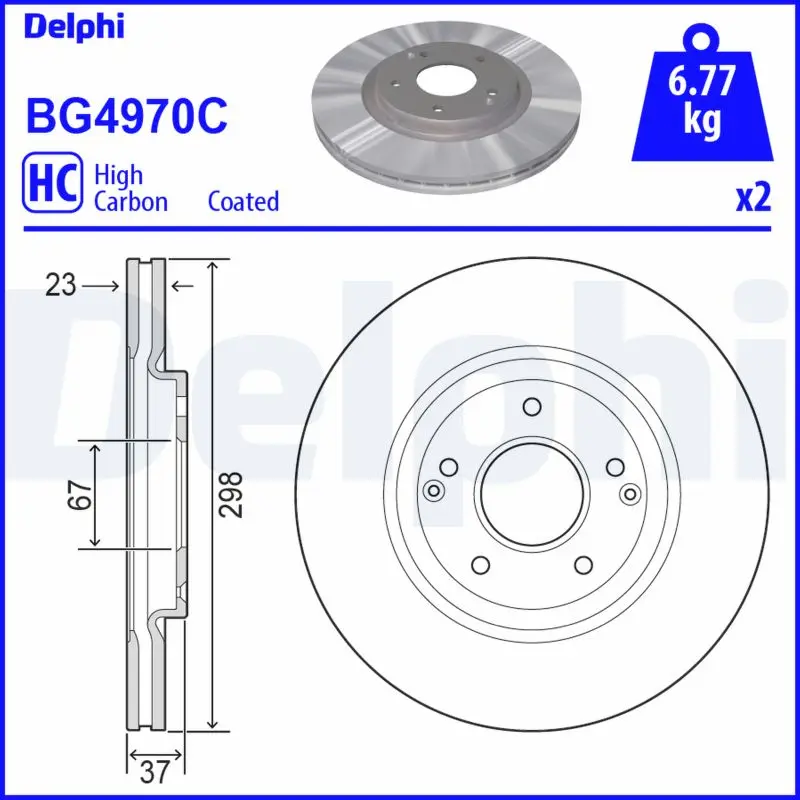 Brzdový kotouč DELPHI BG4970C