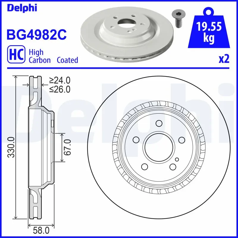 Brzdový kotouč DELPHI BG4982C