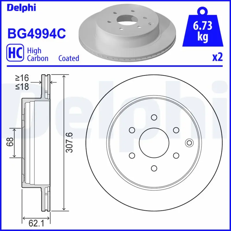 Brzdový kotouč DELPHI BG4994C