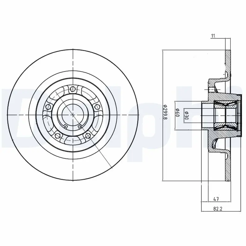 Brzdový kotouč DELPHI BG9023RS