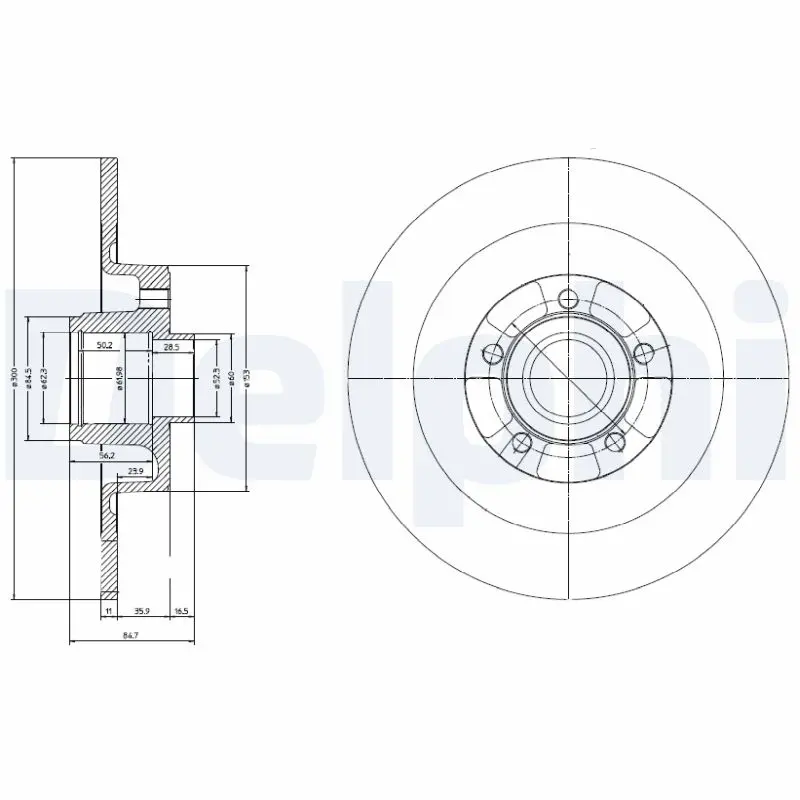 DELPHI Brzdový kotouč BG9024RS