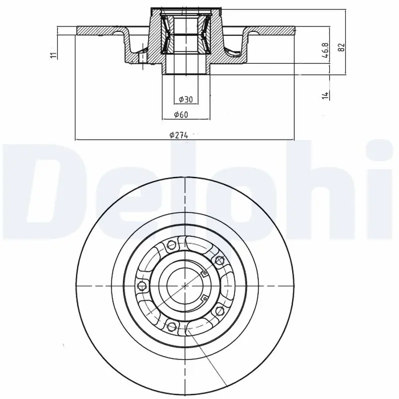 Brzdový kotouč DELPHI BG9026RS
