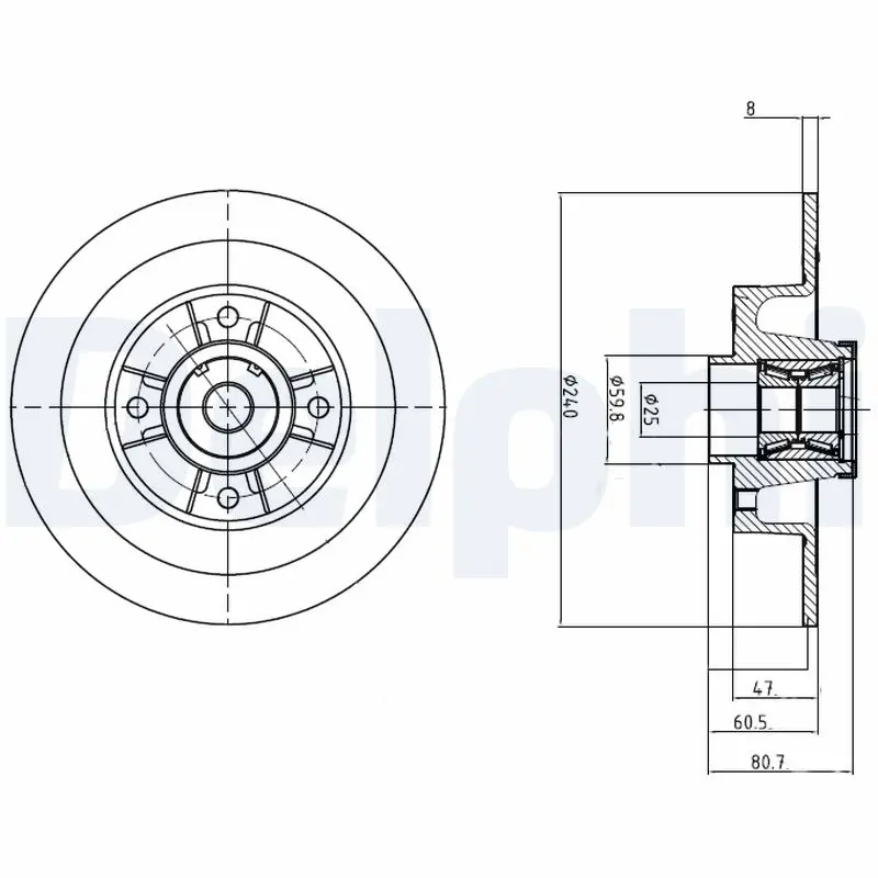Brzdový kotouč DELPHI BG9028RS