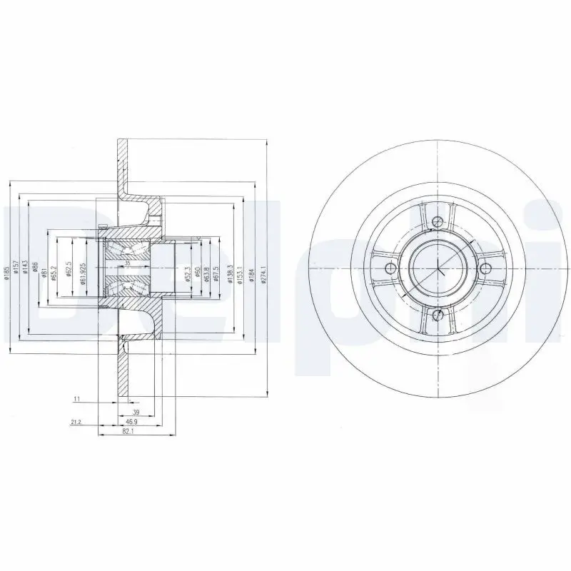 Brzdový kotouč DELPHI BG9029RS