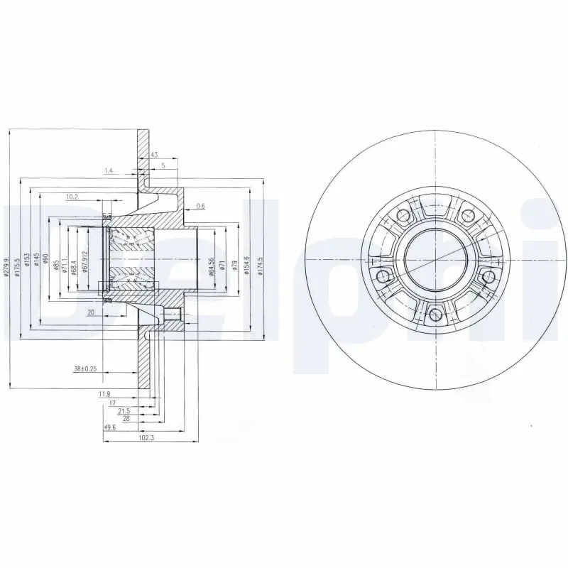 Brzdový kotouč DELPHI BG9031RS