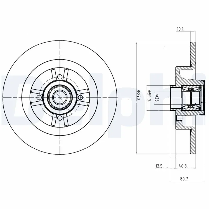 Brzdový kotouč DELPHI BG9032RS