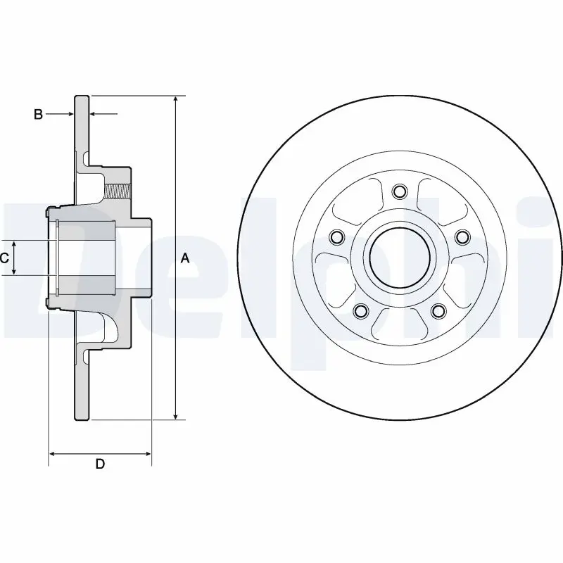 DELPHI Brzdový kotouč BG9132RS