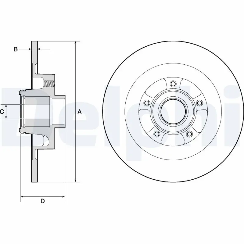 DELPHI Brzdový kotouč BG9134RS