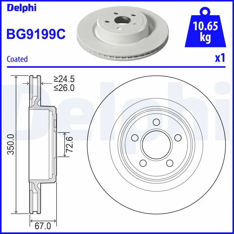 Brzdový kotouč DELPHI BG9199C
