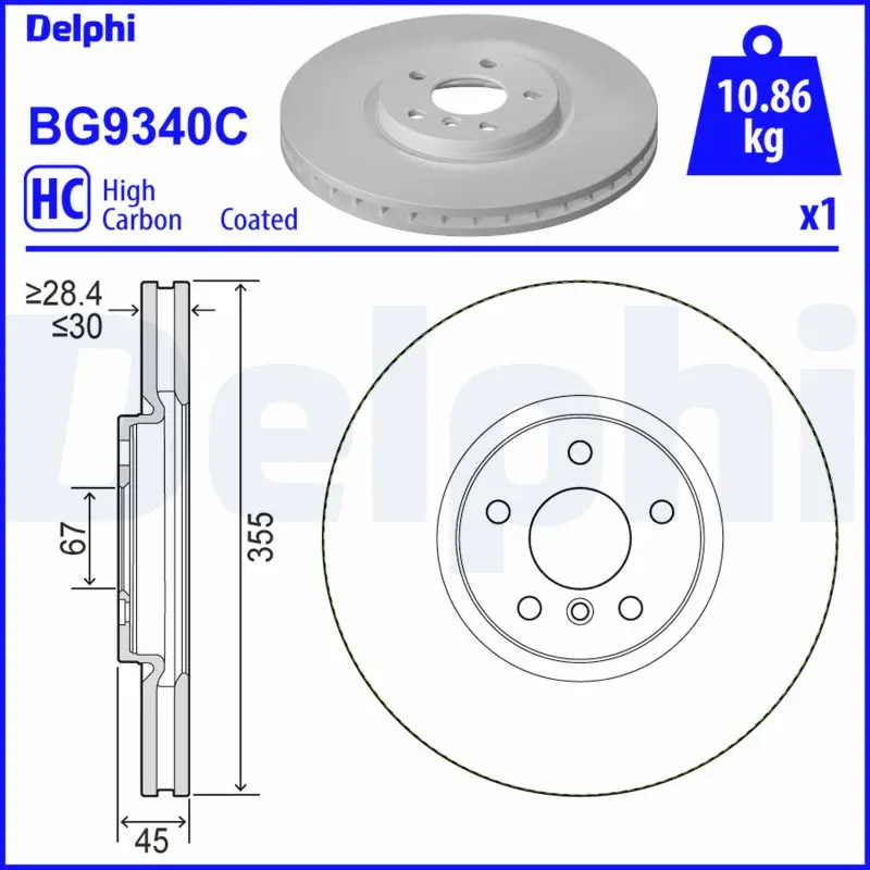 Brzdový kotouč DELPHI BG9340C