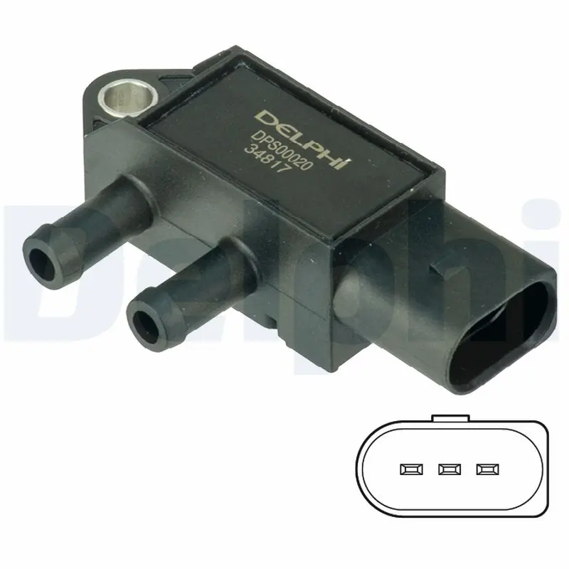 Senzor, tlak výfukového plynu DELPHI DPS00020