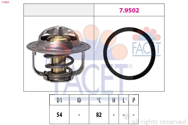 Termostat, chladivo FACET 7.8800